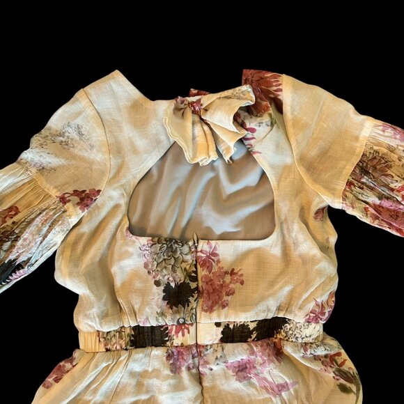 Isobella & Chloe Floral Boho Romantic Rayon Romper 12 - Picture 9 of 11